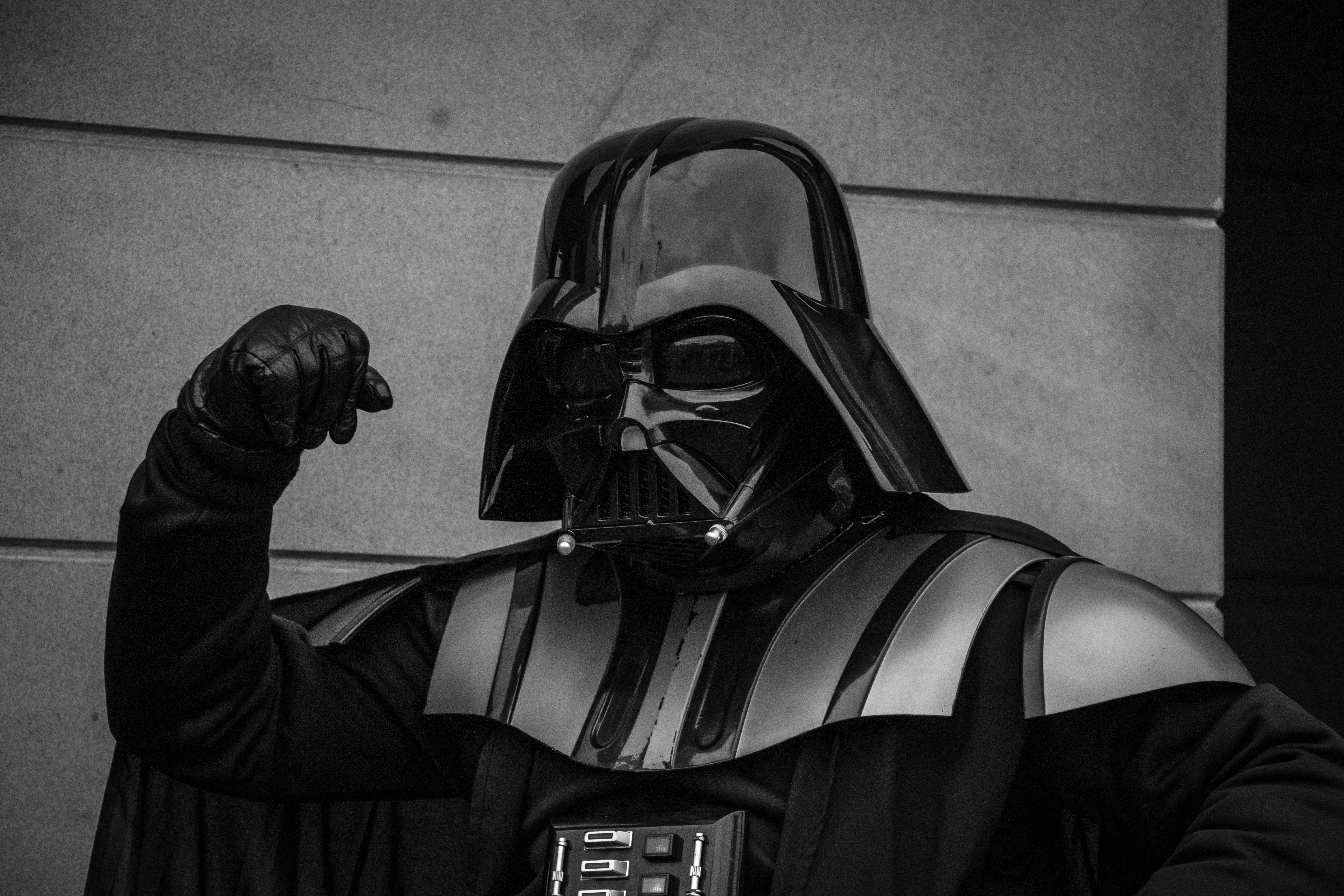Darth Vader em destaque, lado sombrio da Força